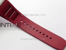 RM055 White Ceramic KVF Best Edition Skeleton Dial on Red Rubber Strap MIYOTA8215 V3
