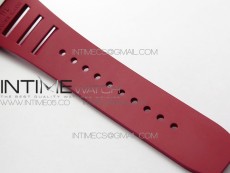 RM055 White Ceramic KVF Best Edition Skeleton Dial on Red Rubber Strap MIYOTA8215 V3
