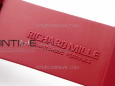 RM055 White Ceramic KVF Best Edition Skeleton Dial on Red Rubber Strap MIYOTA8215 V3