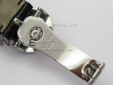 Calatrava 5153G-010 SS ZF 1:1 Best Edition White textured dial on Black Leather Strap A324CS
