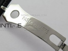 Calatrava 5153G-010 SS ZF 1:1 Best Edition White textured dial on Black Leather Strap A324CS