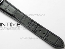 Calatrava 5153G-010 SS ZF 1:1 Best Edition White textured dial on Black Leather Strap A324CS