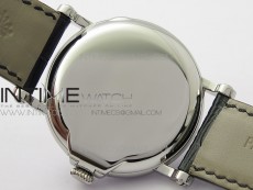 Calatrava 5153G-010 SS ZF 1:1 Best Edition White textured dial on Black Leather Strap A324CS