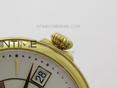 Calatrava 5153G-010 YG ZF 1:1 Best Edition White textured dial on Brown Leather Strap A324CS