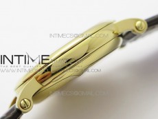 Calatrava 5153G-010 YG ZF 1:1 Best Edition White textured dial on Brown Leather Strap A324CS
