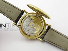 Calatrava 5153G-010 YG ZF 1:1 Best Edition White textured dial on Brown Leather Strap A324CS