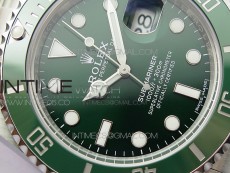 Submariner 116610 LV Green Ceramic ZRF 1:1 Best Edition on SS Bracelet VR3135 (CF Bezel)