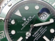 Submariner 116610 LV Green Ceramic ZRF 1:1 Best Edition on SS Bracelet VR3135 (CF Bezel)