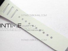 RM12-1 Real Tourbillon Forge Carbon KVF Best Edition Skeleton Dial on White Rubber Strap