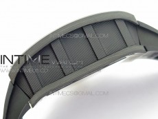 RM12-1 Real Tourbillon Forge Carbon KVF Best Edition Skeleton Dial Yellow inner bezel on Black Rubber Strap