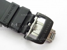 RM12-1 Real Tourbillon Forge Carbon KVF Best Edition Skeleton Dial Yellow inner bezel on Black Rubber Strap