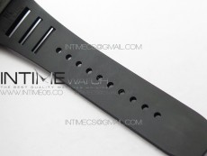 RM12-1 Real Tourbillon Forge Carbon KVF Best Edition Skeleton Dial Yellow inner bezel on Black Rubber Strap