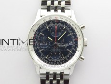 Navitimer 1 41mm SS KOR 1:1 Best Edition SS Blue Dial on SS Bracelet A7750(Free leather strap)