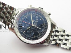 Navitimer 1 41mm SS KOR 1:1 Best Edition SS Blue Dial on SS Bracelet A7750(Free leather strap)