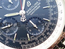 Navitimer 1 41mm SS KOR 1:1 Best Edition SS Blue Dial on SS Bracelet A7750(Free leather strap)