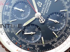 Navitimer 1 41mm SS KOR 1:1 Best Edition SS Blue Dial on SS Bracelet A7750(Free leather strap)
