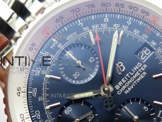 Navitimer 1 41mm SS KOR 1:1 Best Edition SS Blue Dial on SS Bracelet A7750(Free leather strap)