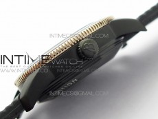 SuperOcean 42mm AB2010 DLC/RG B50 1:1 Best Edition Black Dial Black Ceramic Bezel on Black Rubber strap A2824