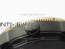 SuperOcean 42mm AB2010 DLC/RG B50 1:1 Best Edition Black Dial Black Ceramic Bezel on Black Rubber strap A2824