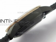 SuperOcean 42mm AB2010 DLC/RG B50 1:1 Best Edition Black Dial Black Ceramic Bezel on Black Rubber strap A2824