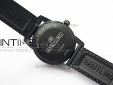 SuperOcean 42mm AB2010 DLC/RG B50 1:1 Best Edition Black Dial Black Ceramic Bezel on Black Rubber strap A2824