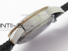 SuperOcean 42mm AB2010 SS/RG B50 1:1 Best Edition Black Dial Black Ceramic Bezel on Black Rubber strap A2824