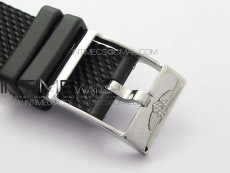 SuperOcean 42mm AB2010 SS/RG B50 1:1 Best Edition Black Dial Black Ceramic Bezel on Black Rubber strap A2824