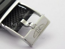 SuperOcean 42mm AB2010 SS/RG B50 1:1 Best Edition Black Dial Black Ceramic Bezel on Black Rubber strap A2824