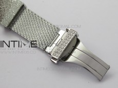La d de dior satine SS Case 5055F 1:1 Best Edition  Blue Dial on SS bracelet Swiss Quartz