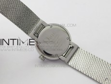 La d de dior satine SS Case 5055F 1:1 Best Edition  Blue Dial on SS bracelet Swiss Quartz