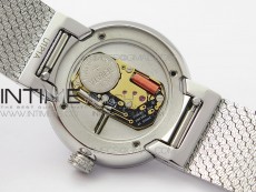 La d de dior satine SS Case 5055F 1:1 Best Edition  Blue Dial on SS bracelet Swiss Quartz