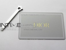 La d de dior satine SS Case 5055F 1:1 Best Edition  Blue Dial on SS bracelet Swiss Quartz