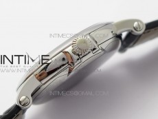 Calatrava 5153G SS ZF 1:1 Best Edition Black textured dial on Black Leather Strap A324CS