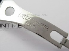 Calatrava 5153G SS ZF 1:1 Best Edition Black textured dial on Black Leather Strap A324CS