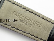 Calatrava 5153G SS ZF 1:1 Best Edition Black textured dial on Black Leather Strap A324CS