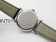 Calatrava 5153G SS ZF 1:1 Best Edition Black textured dial on Black Leather Strap A324CS