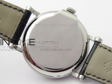 Calatrava 5153G SS ZF 1:1 Best Edition Black textured dial on Black Leather Strap A324CS