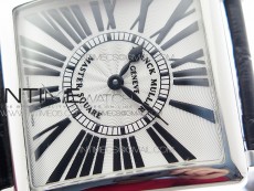 Master Square SS Ladies ZF 1:1 Best Edition White Roman Dial on Black Leather Strap Ronda Quartz