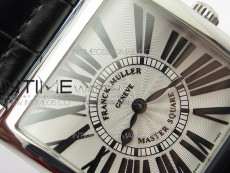 Master Square SS Ladies ZF 1:1 Best Edition White Roman Dial on Black Leather Strap Ronda Quartz
