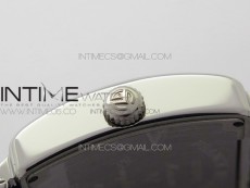 Master Square SS Ladies ZF 1:1 Best Edition White Roman Dial on Black Leather Strap Ronda Quartz