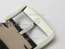 Master Square SS Ladies ZF 1:1 Best Edition White Roman Dial on Black Leather Strap Ronda Quartz