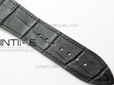 Master Square SS Ladies ZF 1:1 Best Edition White Roman Dial on Black Leather Strap Ronda Quartz