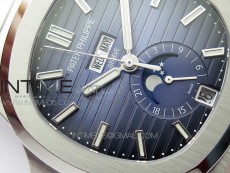 NAUTILUS 5726 SS GRF 1:1 BEST EDITION BLUE DIAL WORKING ANNUAL CALENDARON SS BRACELET A.324 V3