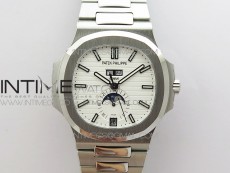 NAUTILUS 5726 SS GRF 1:1 BEST EDITION WHITE DIAL WORKING ANNUAL CALENDARON SS BRACELET A.324 V3