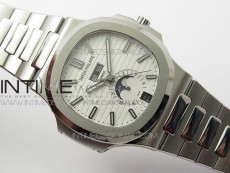 NAUTILUS 5726 SS GRF 1:1 BEST EDITION WHITE DIAL WORKING ANNUAL CALENDARON SS BRACELET A.324 V3