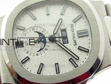 NAUTILUS 5726 SS GRF 1:1 BEST EDITION WHITE DIAL WORKING ANNUAL CALENDARON SS BRACELET A.324 V3