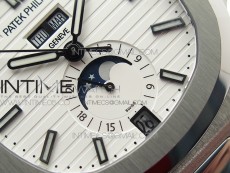 NAUTILUS 5726 SS GRF 1:1 BEST EDITION WHITE DIAL WORKING ANNUAL CALENDARON SS BRACELET A.324 V3