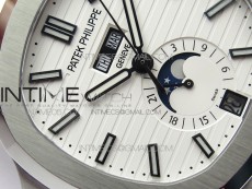 NAUTILUS 5726 SS GRF 1:1 BEST EDITION WHITE DIAL WORKING ANNUAL CALENDARON SS BRACELET A.324 V3