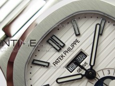NAUTILUS 5726 SS GRF 1:1 BEST EDITION WHITE DIAL WORKING ANNUAL CALENDARON SS BRACELET A.324 V3