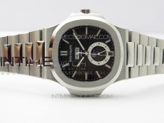 NAUTILUS 5726 SS GRF 1:1 BEST EDITION GRAY DIAL WORKING ANNUAL CALENDARON SS BRACELET A.324 V3